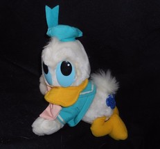 10&quot; VINTAGE 1984 WALT DISNEY BABY DONALD DUCK STUFFED ANIMAL PLUSH TOY W... - $23.75