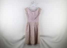 Vtg 60s Rockabilly Womens Medium Distressed  Flower Floral Lace Princess... - $44.50