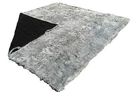 Alpakaandmore Grey Suri Alpaca Furry Carpet Fleece Fabric Covered (118.1... - $2,206.71