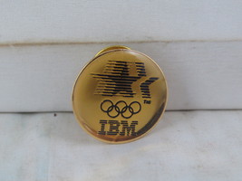 1984 Summer Olympic Games Sponsor Pin - IBM Computes - Cellulloid Pin   - £15.18 GBP