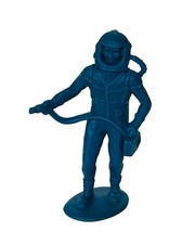 Astronaut MPC Army Men Toy Soldier plastic military figure vtg Marx Space BLUE 1 - $13.81