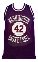 Latrell Sprewell #42 Washington Purgolders Basketball Jersey Purple Any Size image 4