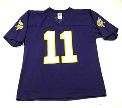 Minnesota Vikings Shirt Jersey Mens L Purple Daunte Culpepper Logos Shor... - £15.50 GBP