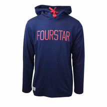 Fourstar Men&#39;s Navy Blue L/S Pullover Hoodie Size Small - £9.29 GBP