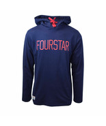 Fourstar Men&#39;s Navy Blue L/S Pullover Hoodie Size Small - £9.29 GBP