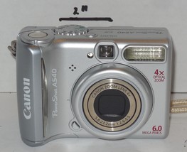 Canon PowerShot A540 6.0MP Digital Camera - Silver Tested Works - £78.46 GBP