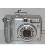 Canon PowerShot A540 6.0MP Digital Camera - Silver Tested Works - £78.30 GBP