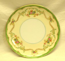 Marlene Noritake Salad Plate Green Border Floral Sprays 1930&#39;s - £13.32 GBP