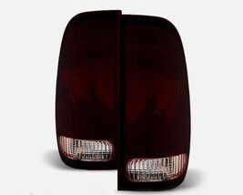Fit 1997-2003 Ford F150 / 1999-2007 Ford Super Duty Pickup Red Smoked Ta... - $38.90 CAD