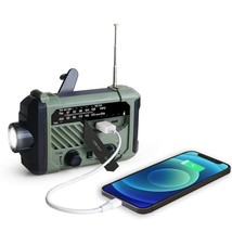 Emergency Solar Hand Crank Self Powered FM Radio, NOAA Weather AM/FM Portable - £46.85 GBP