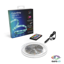 Tzumi Aura 12 ft LED Color Strip Light w/ Remote 3 Pre-Programmed Holiday Modes - £8.69 GBP