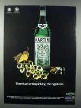 1982 Martini &amp; Rossi Vermouth Ad - Picking Right One - £14.44 GBP