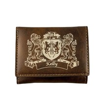 Kelly Irish Coat of Arms Rustic Leather Wallet - £19.94 GBP