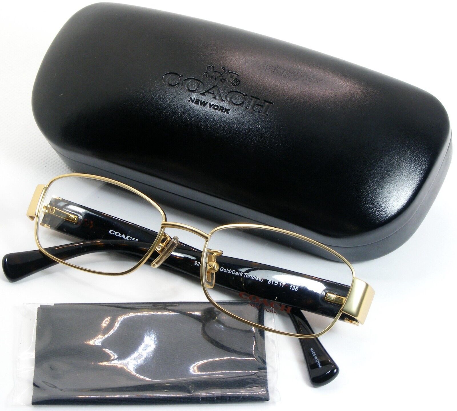 Coach HC 5075 9243 Satin Gold / Dark Schildplatt Brille HC5075 51-17-135 - $86.01