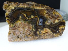 GORGEOUS 1/2 NODULE TURKISH AGATE 4.2 X 2.6 X 2.4 COLORS!! - $48.00