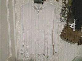Weekends by Chico&#39;s UPF 50 1/2 Zip Mock Neck Pullover Chico&#39;s 2 M/L Alab... - $35.00