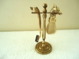 Vintage Brass Horses Head Shaving Set On Stand " GREAT COLLECTIBLE RARE ... - $44.99