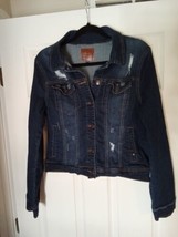 Enjean Denim Blue Jean Jacket Women&#39;s Size Medium BOX-D AM - £28.96 GBP