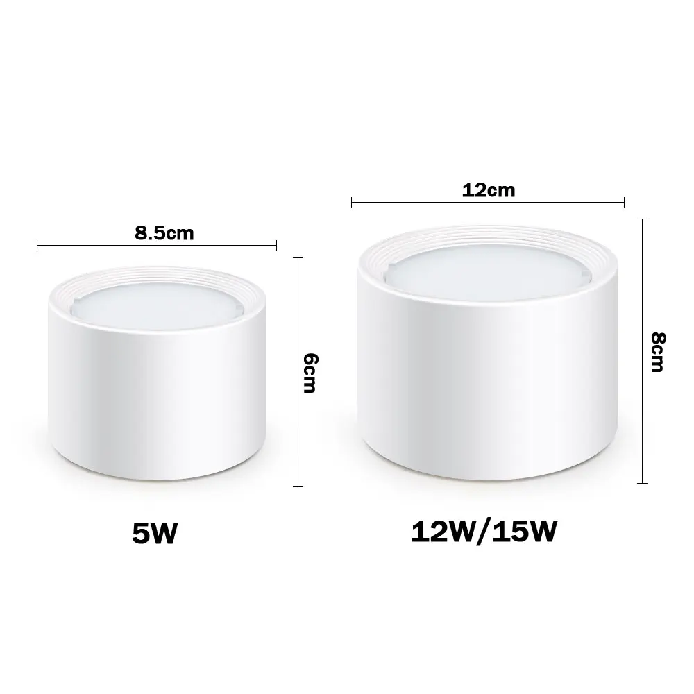  LED Downlight Surface Mount Panel Fixture Light 15W 10W 7W 5W Round Ceiling Lig - £140.85 GBP