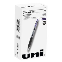 uni-ball uniball 207 Retractable Gel Pens Medium Point 0.7mm Purple Ink ... - £23.03 GBP