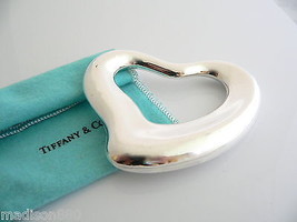 Tiffany &amp; Co Silver Peretti Heart Rattle Teether Rare Heirloom Baby Gift Pouch - £437.03 GBP