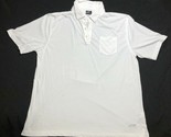 Greg Norman Polo Da Uomo XL Bianco Misto Cotone con Colletto Pesce Logo ... - $13.99