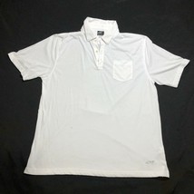 Greg Norman Polo Da Uomo XL Bianco Misto Cotone con Colletto Pesce Logo Golf - £11.18 GBP