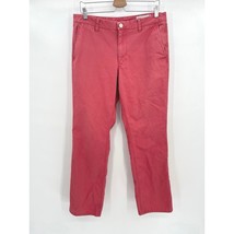 Bonobos Washed Chinos Pants Sz 34 Salmon Pink Straight Fit 100% Cotton - £23.69 GBP