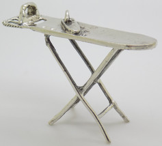 Vintage Italian Handmade Genuine Silver .800 Ironing Board Dollhouse Min... - $54.08