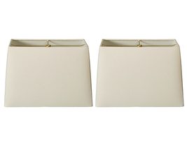 Royal Designs, Inc. Set of 2 Rectangle Hardback Lamp Shade, HB-613-14LNEG-2, Lin - £91.66 GBP