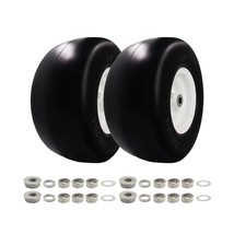 2Pcs Flat Free Tire and Wheel 13x5.00-6 for Lawn Mowers &amp; Zero Turn Mowers - £122.26 GBP