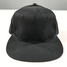 Vintage Snapback Hat Boys Youth Size Black Burgundy Flat Brim Kudzu YoungAn - $13.99