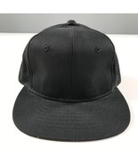 Vintage Snapback Hat Boys Youth Size Black Burgundy Flat Brim Kudzu YoungAn - £10.96 GBP