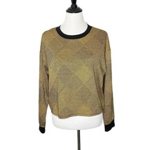 Forever 21 Houndstooth Pattern Sweatshirt Pullover Long Sleeve Women Siz... - £11.67 GBP