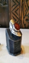 Tuareg silver ring with carnalian from North Africa/Moroccan Ring/Gemstone Ring  - £71.14 GBP