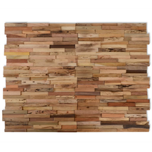 Wall Cladding Panels 10 Pcs 1.03 M² Recycled Teak Wood Natural Wooden Panel - £79.98 GBP