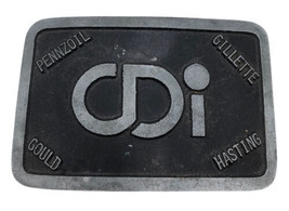 Vtg CDi Belt Buckle Gillette Hasting Gould Pennzoil Metal Arts OKC Rare - £58.62 GBP
