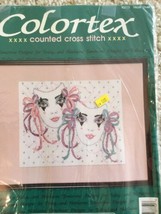 Colortex Mask Duet 1994 Sealed Counted Cross Stitch Kit 11” By 14” Vintage - £17.13 GBP