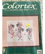 Colortex Mask Duet 1994 Sealed Counted Cross Stitch Kit 11” By 14” Vintage - £17.23 GBP