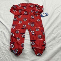 NBA Unisex Infants LA Clippers Sleeper Pajamas Red Fleece Footed Non Slip 24M - £15.55 GBP