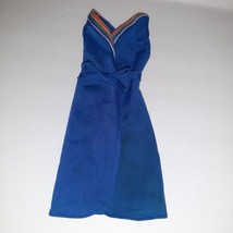 My First Barbie Doll Fashion Mattel Wrap N Tie Dress #1368 Vtg 1980 Blue... - £7.88 GBP