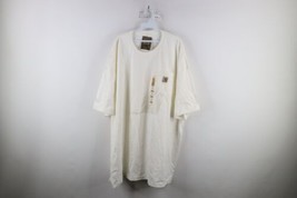 Deadstock Vintage Carhartt Mens 4XL Spell Out Short Sleeve Pocket T-Shirt White - £23.69 GBP