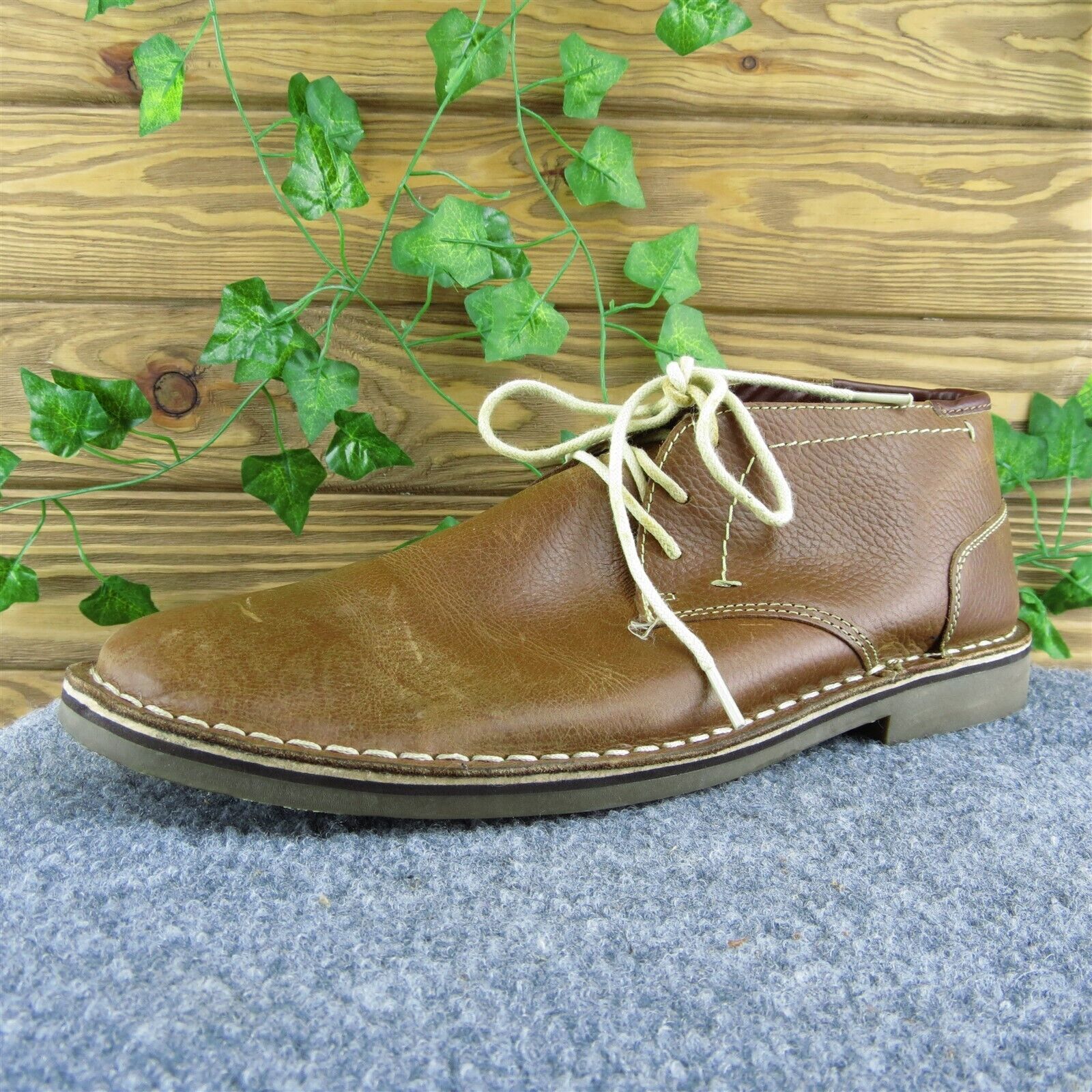 Primary image for Kenneth Cole Reaction Desert Wind Men Chukka Boots Brown Leather Lace Up Size 10