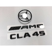 For Mercedes CLA Class W117 Glossy Black CLA45+ AMG + Star Badges Sticke... - £15.48 GBP