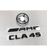 For Mercedes CLA Class W117 Glossy Black CLA45+ AMG + Star Badges Sticke... - £15.75 GBP