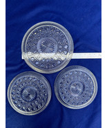 Federal Glass Button &amp; Cane Windsor 2 crystal 9&quot; dinner plates, 1 sandwi... - $34.17 CAD
