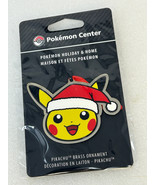 Pokemon Center - Pikachu Pokémon Holiday Brass Christmas Ornament 2&quot; San... - $6.71 CAD