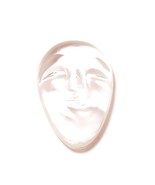 37.6 Carat Clear Crystal Hand Carved Face with Closed Eye Stone Jewelry ... - $20.44 CAD