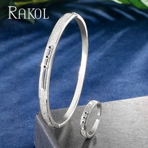 RAKOL Exquisite High Quality Cubic Zirconia Ring Bracelet Set For Women Wedding  - £19.58 GBP