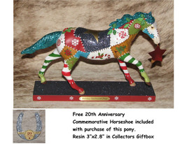 Trail Of Painted Ponies Holiday Patchwork~1E/0192~Christmas 2023~w/ Horseshoe~ - £60.79 GBP